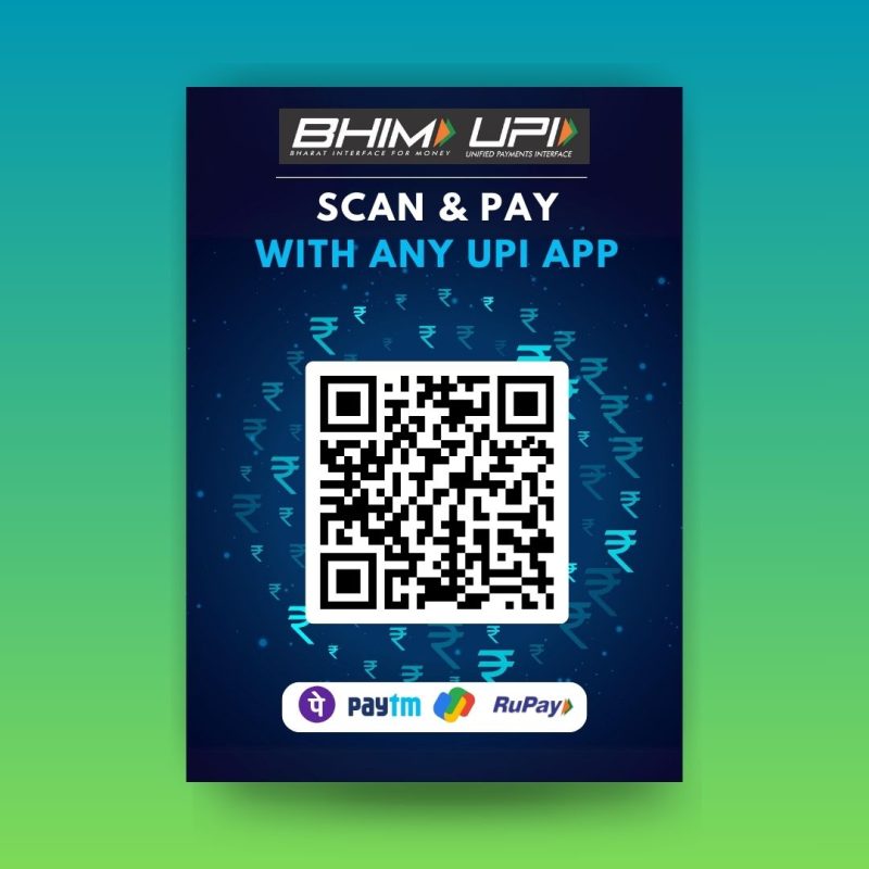 UPI QR Code Stand — Premium